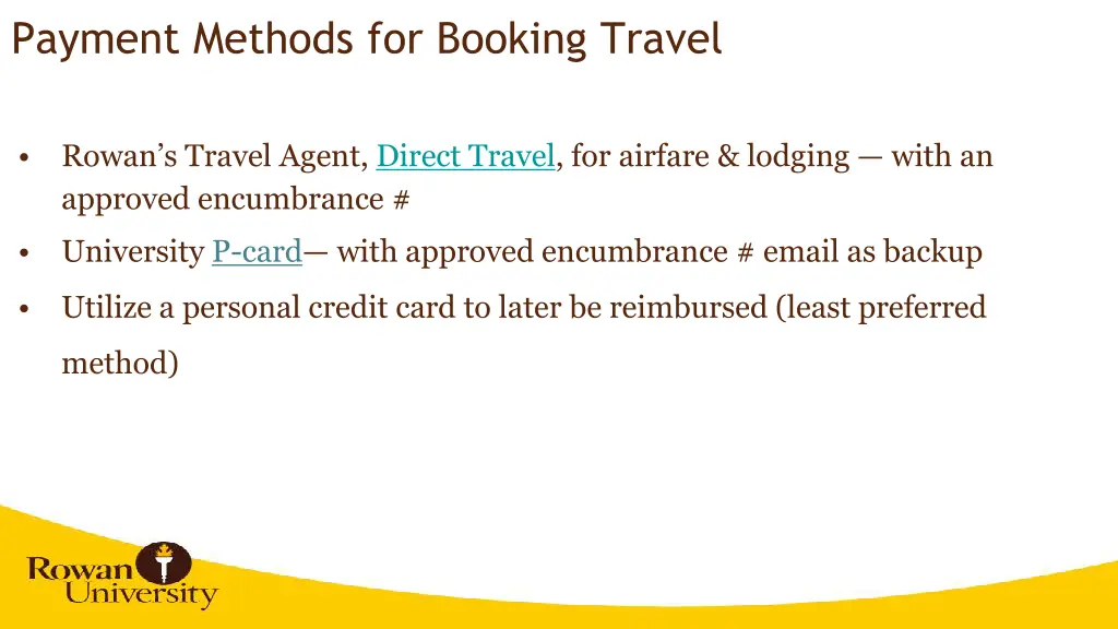 payment methods for booking travel