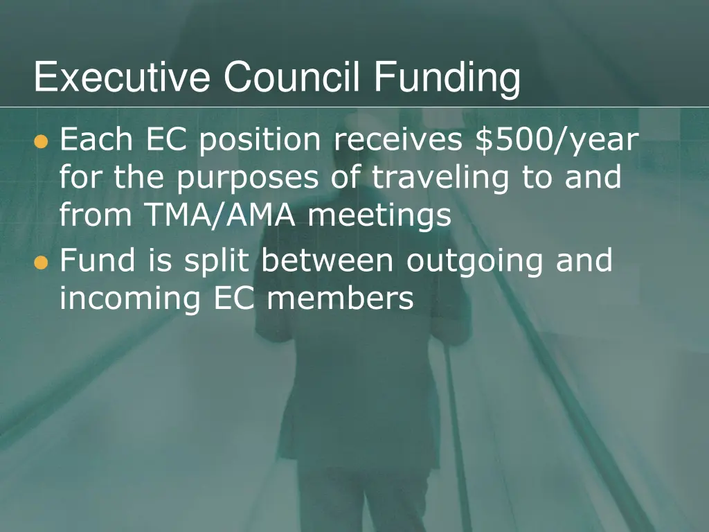 executive council funding