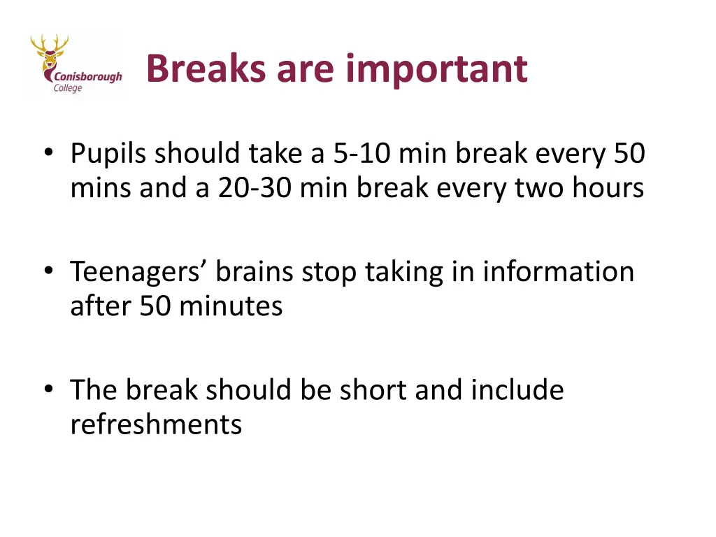 breaks are important