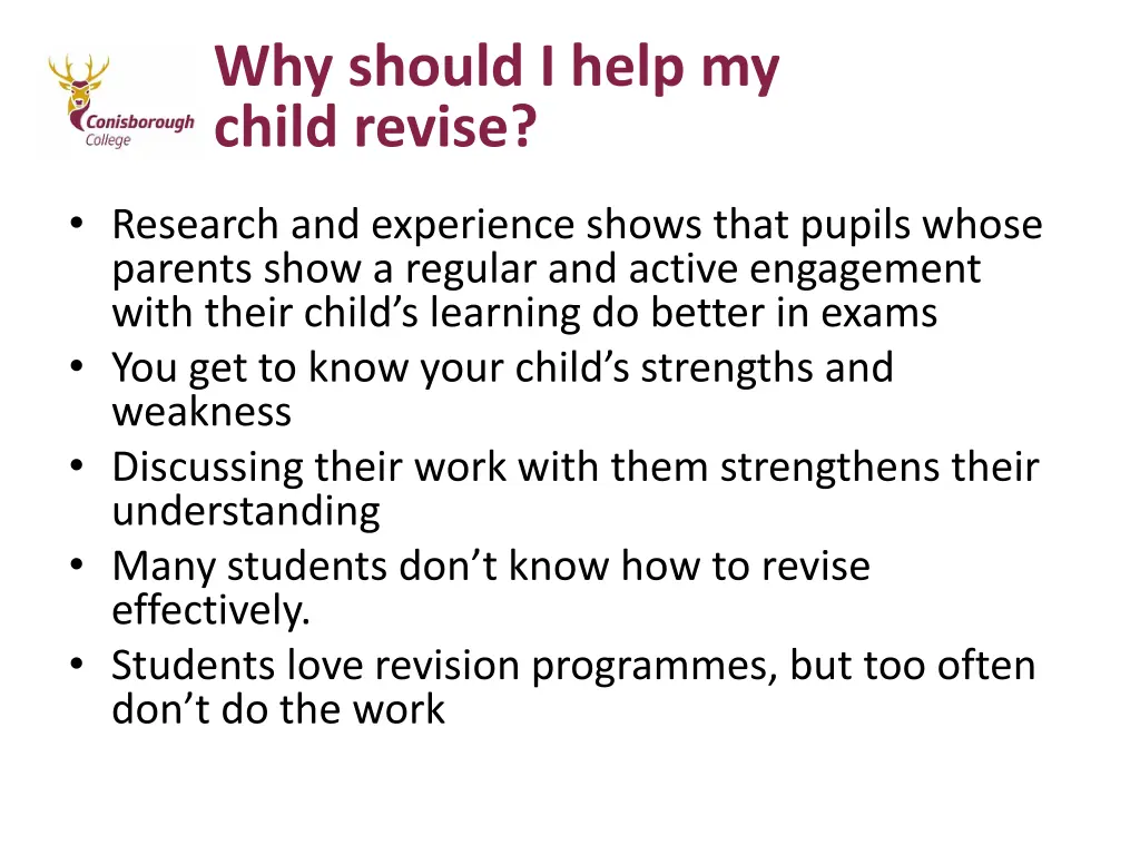 why should i help my child revise