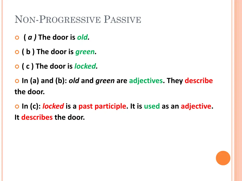 n on p rogressive p assive