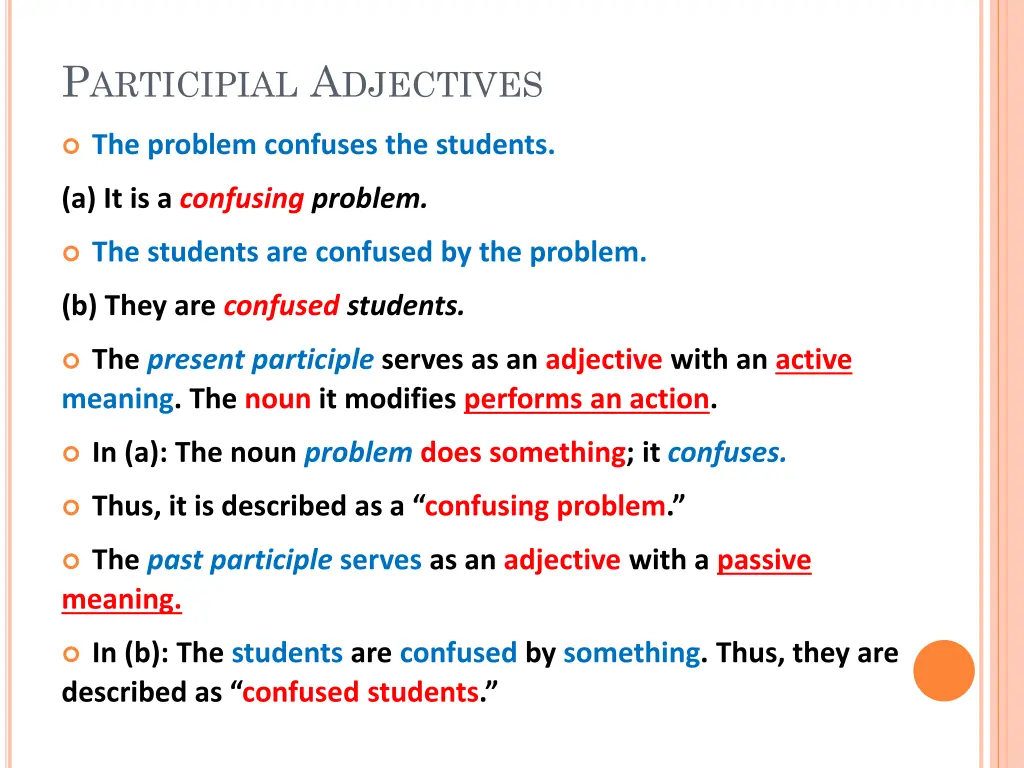 p articipial a djectives