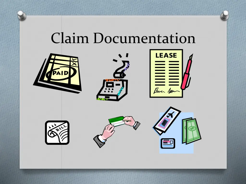 claim documentation