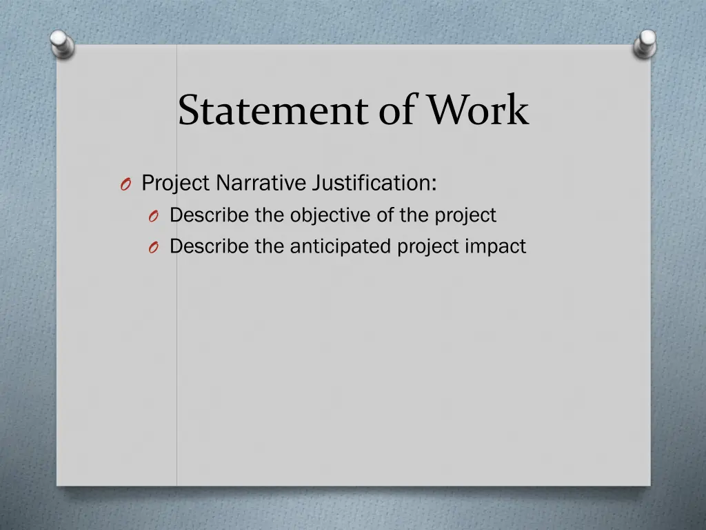 statement of work