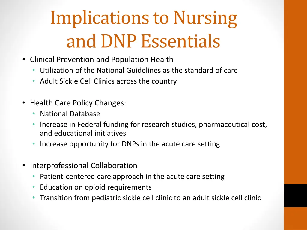 implications to nursing and dnp essentials