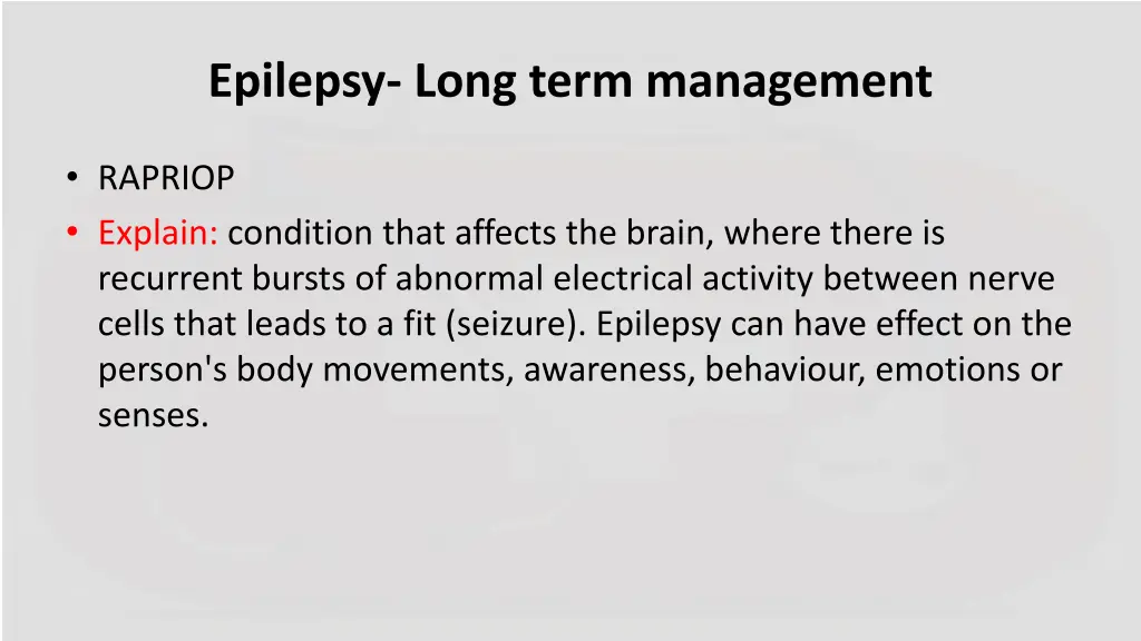 epilepsy long term management 1