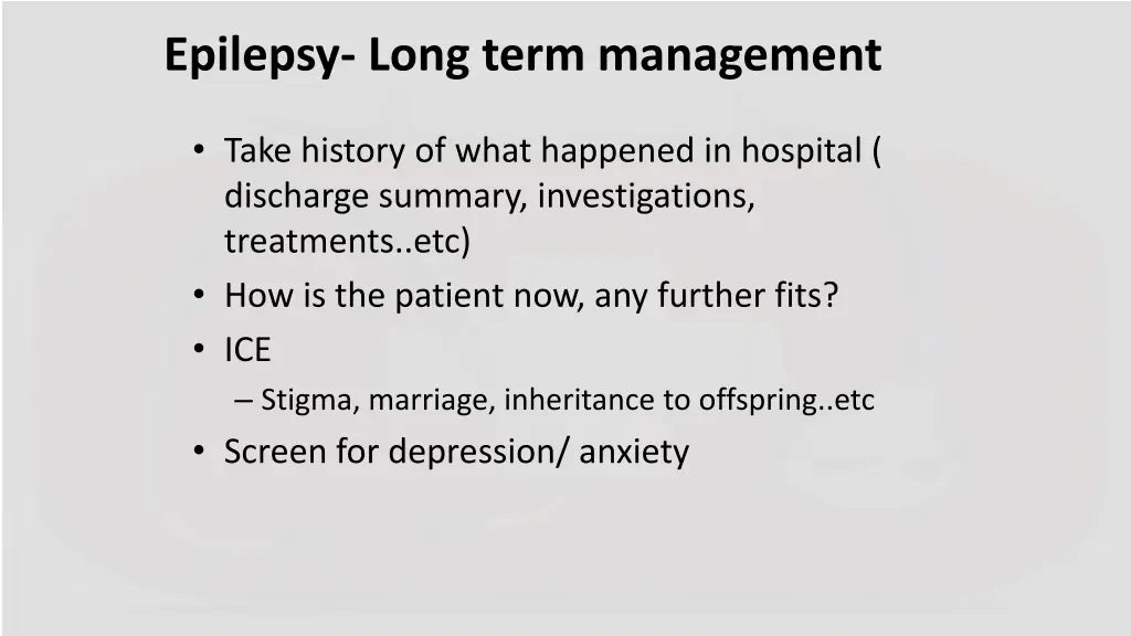 epilepsy long term management