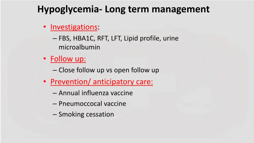 hypoglycemia long term management 3