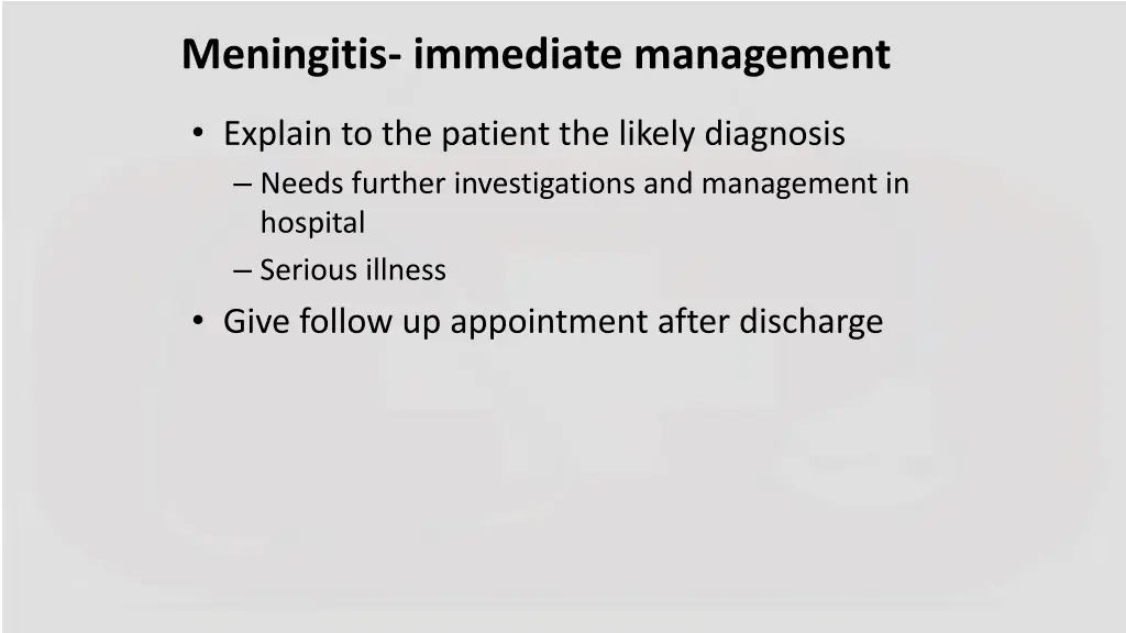 meningitis immediate management 3