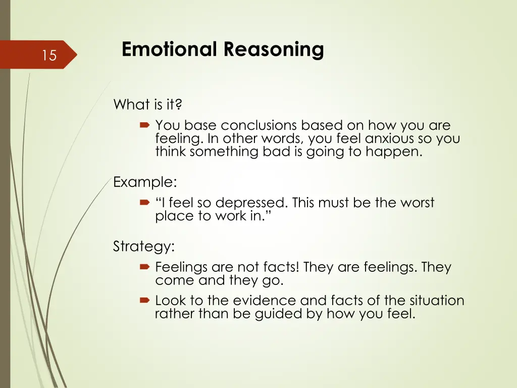 emotional reasoning