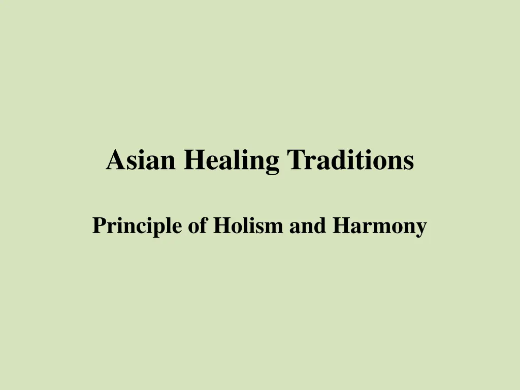 asian healing traditions