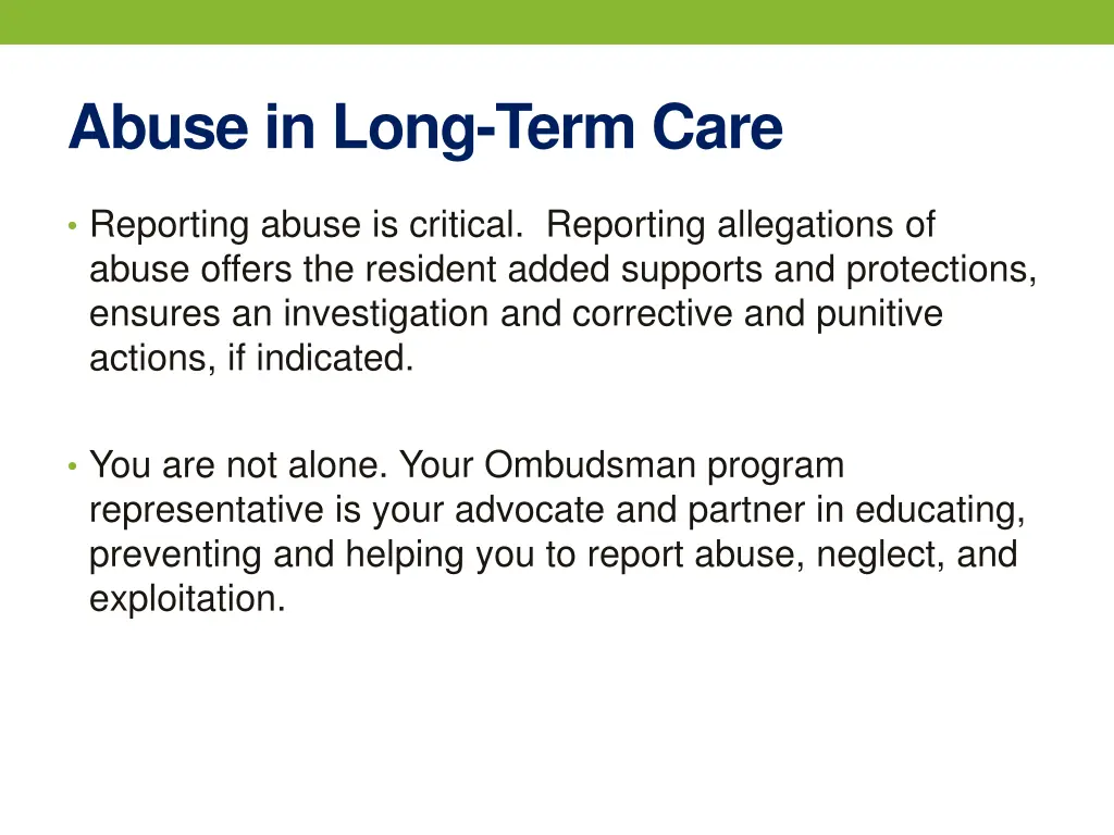 abuse in long term care 2