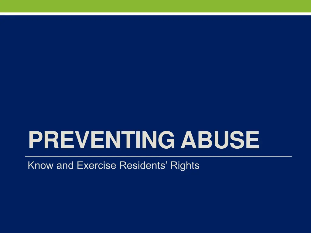 preventing abuse