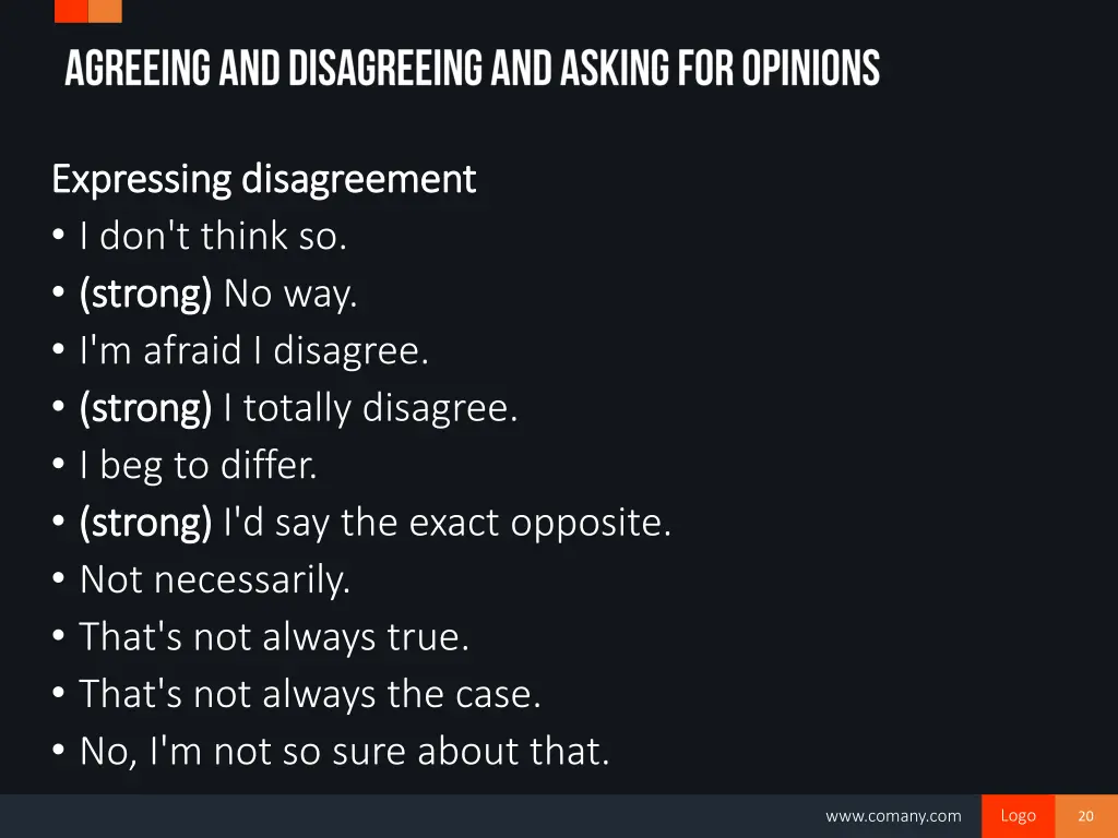 expressing disagreement expressing disagreement