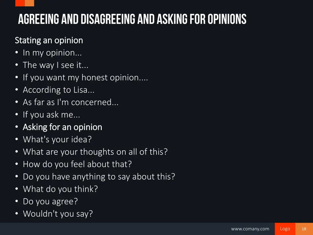 stating an opinion stating an opinion