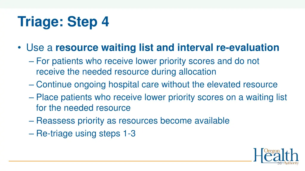 triage step 4