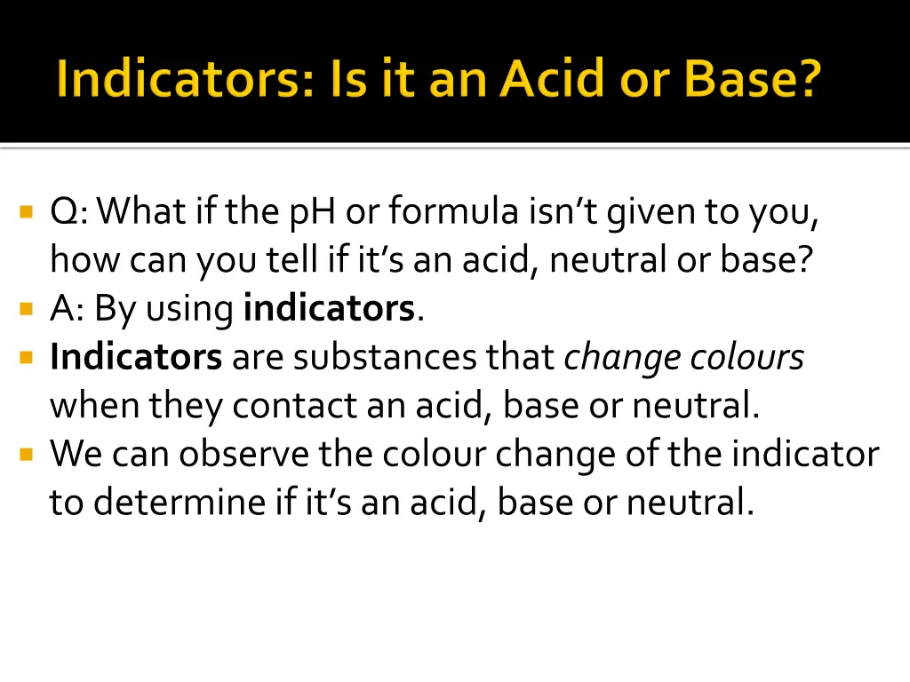 q what if the ph or formula isn t given