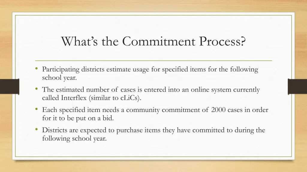 what s the commitment process