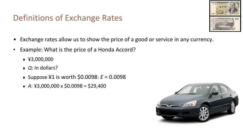 definitions of exchange rates