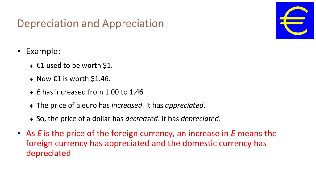 depreciation and appreciation 1