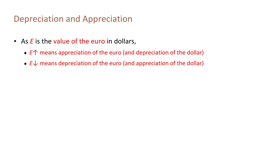 depreciation and appreciation 2