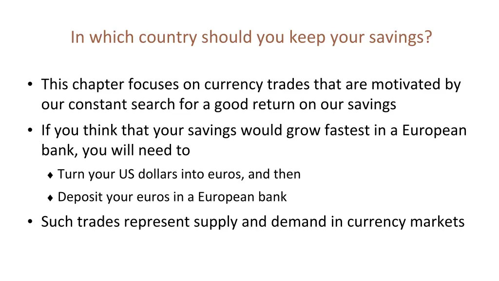 in which country should you keep your savings