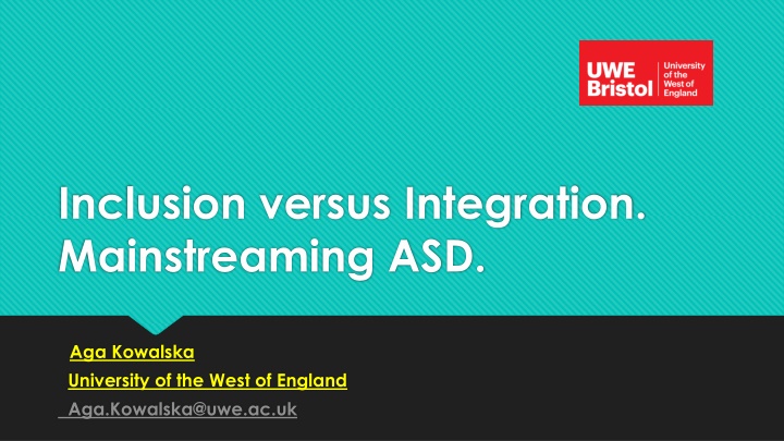 inclusion versus integration mainstreaming asd