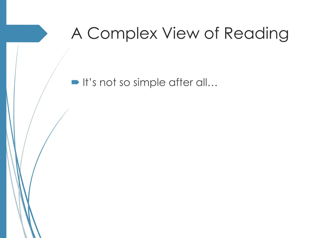 a complex view of reading