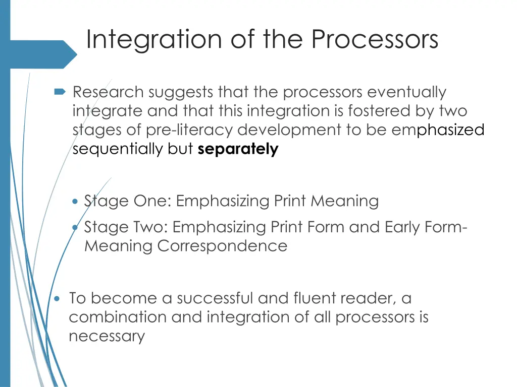 integration of the processors