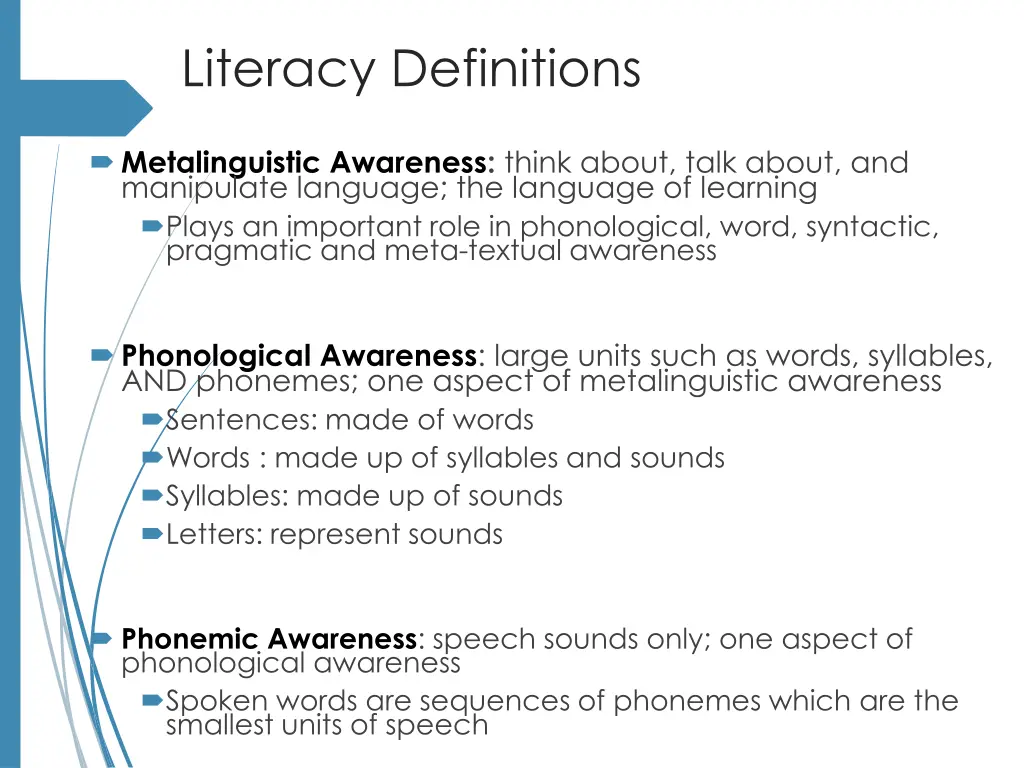 literacy definitions 1