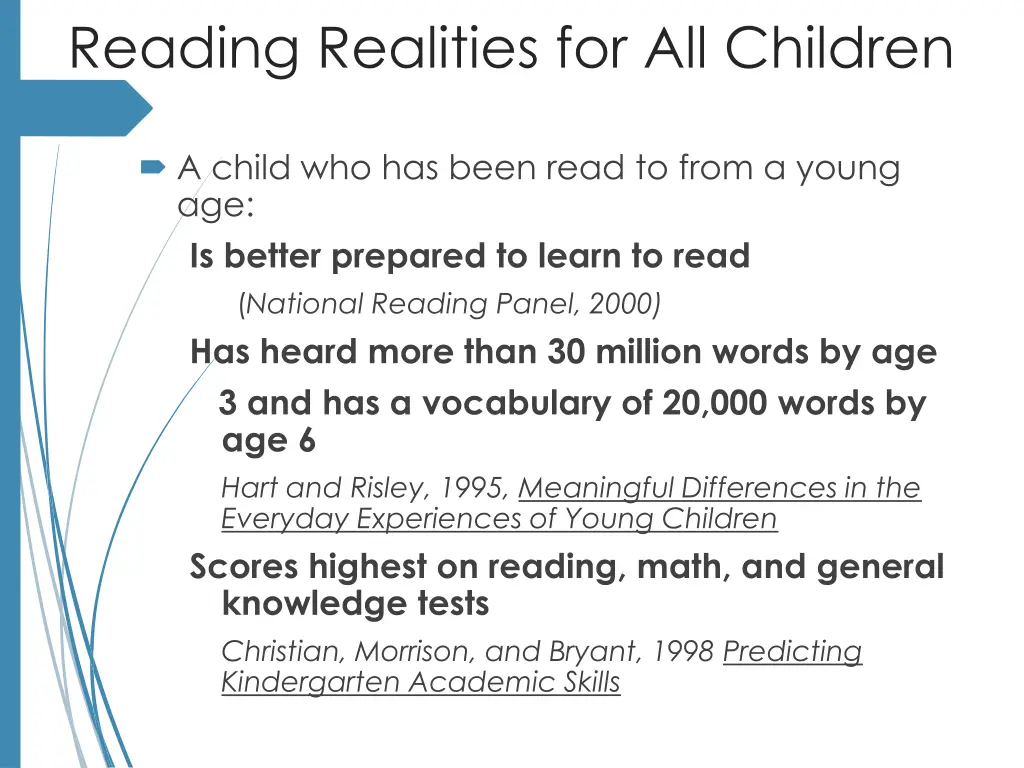 reading realities for all children