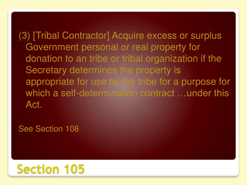 3 tribal contractor acquire excess or surplus