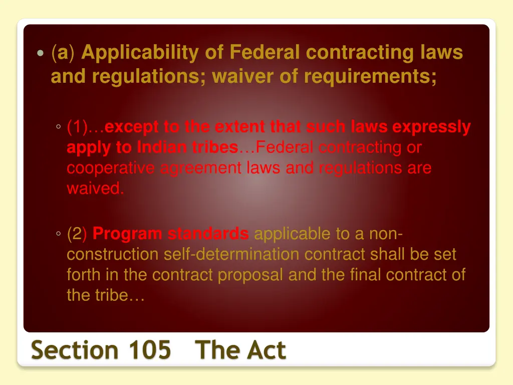 a applicability of federal contracting laws