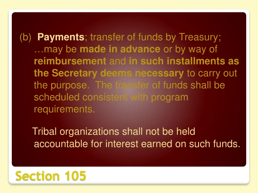 b payments transfer of funds by treasury