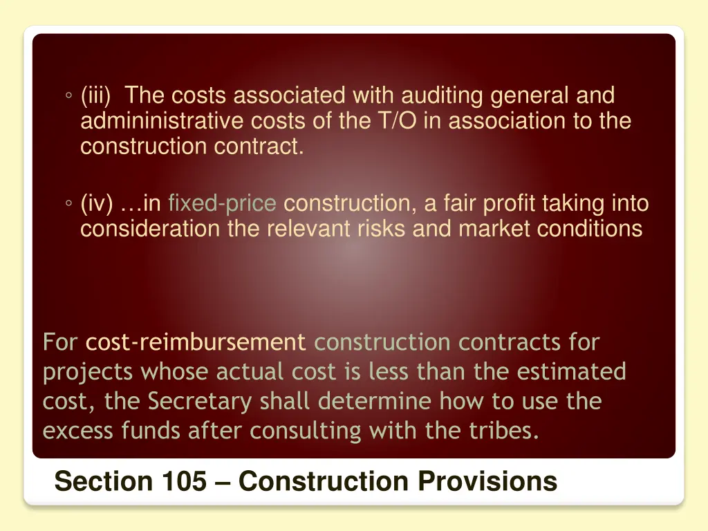 iii the costs associated with auditing general