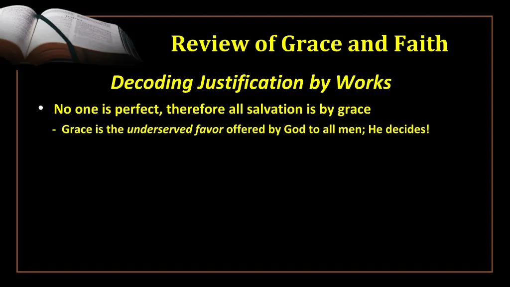 review of grace and faith 1