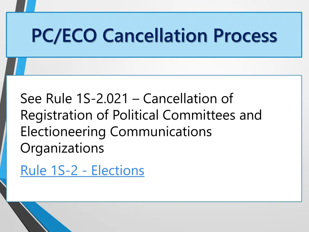 pc eco cancellation process