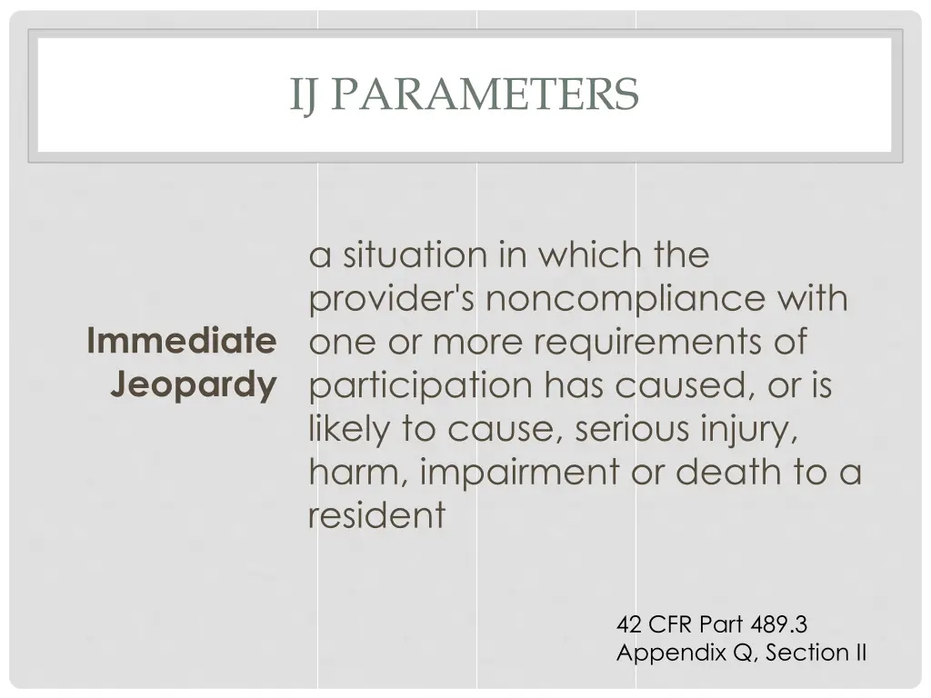 ij parameters 1