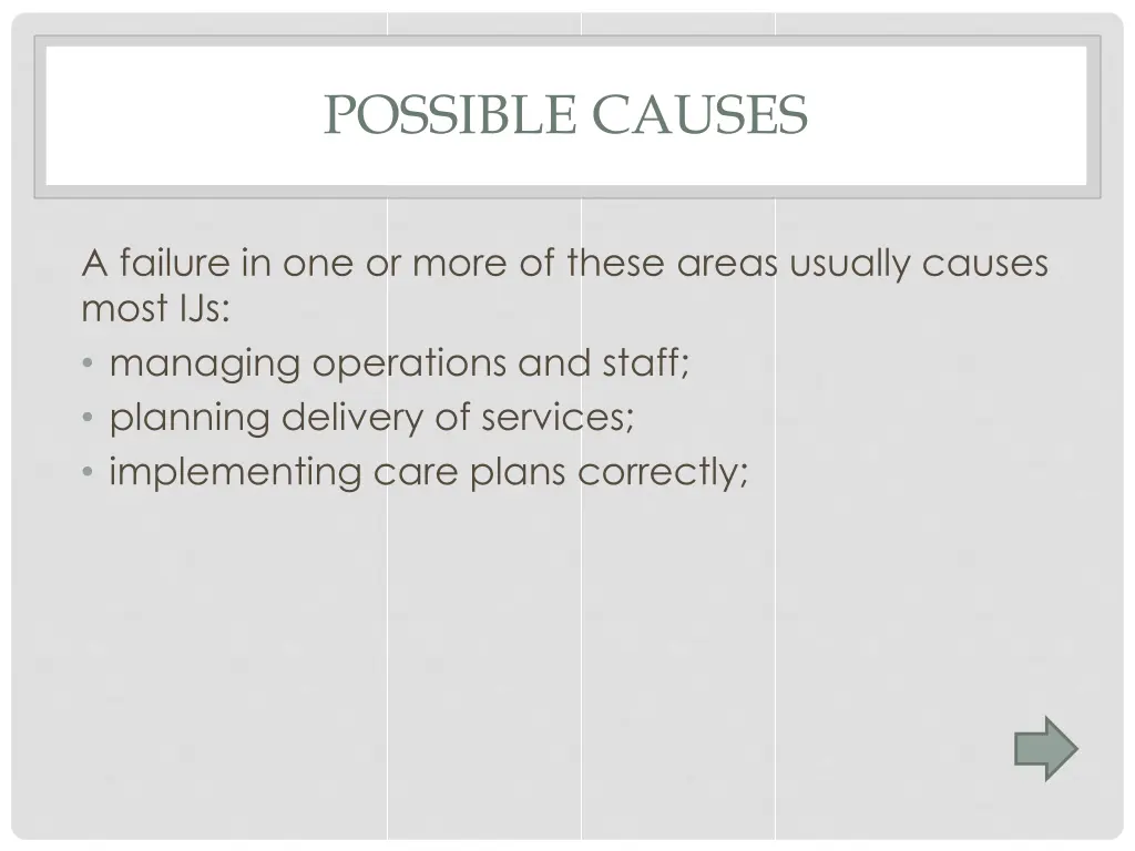 possible causes 3