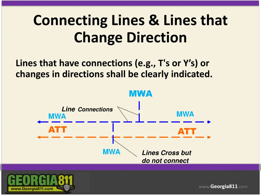 connecting lines lines that change direction