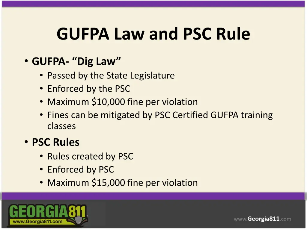 gufpa law and psc rule