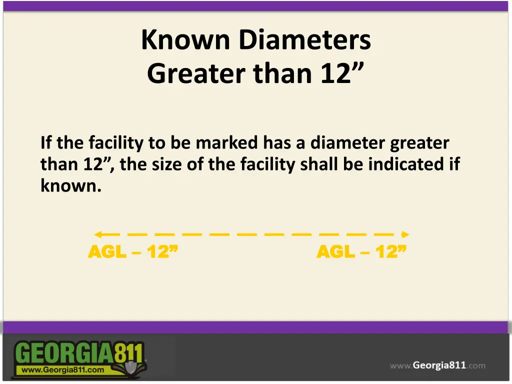 known diameters greater than 12