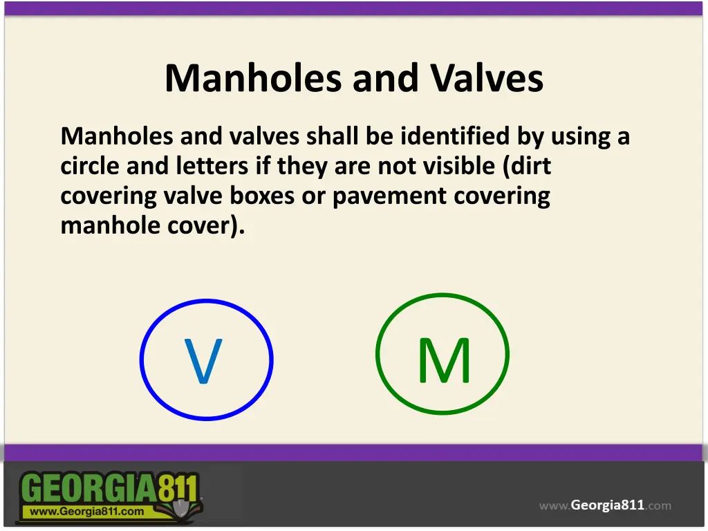 manholes and valves