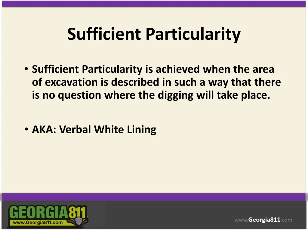 sufficient particularity