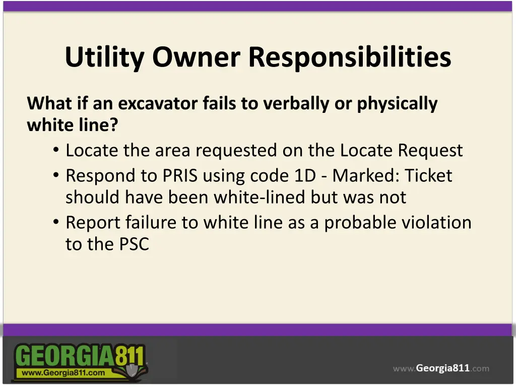 utility owner responsibilities