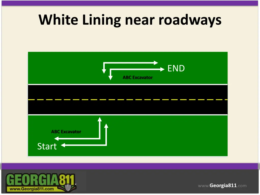 white lining near roadways