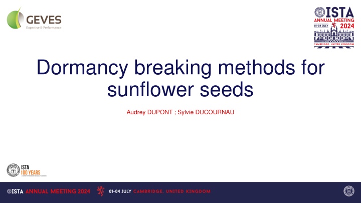 dormancy breaking methods for sunflower seeds