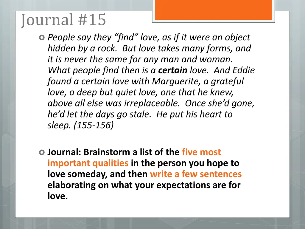 journal 15 people say they find love