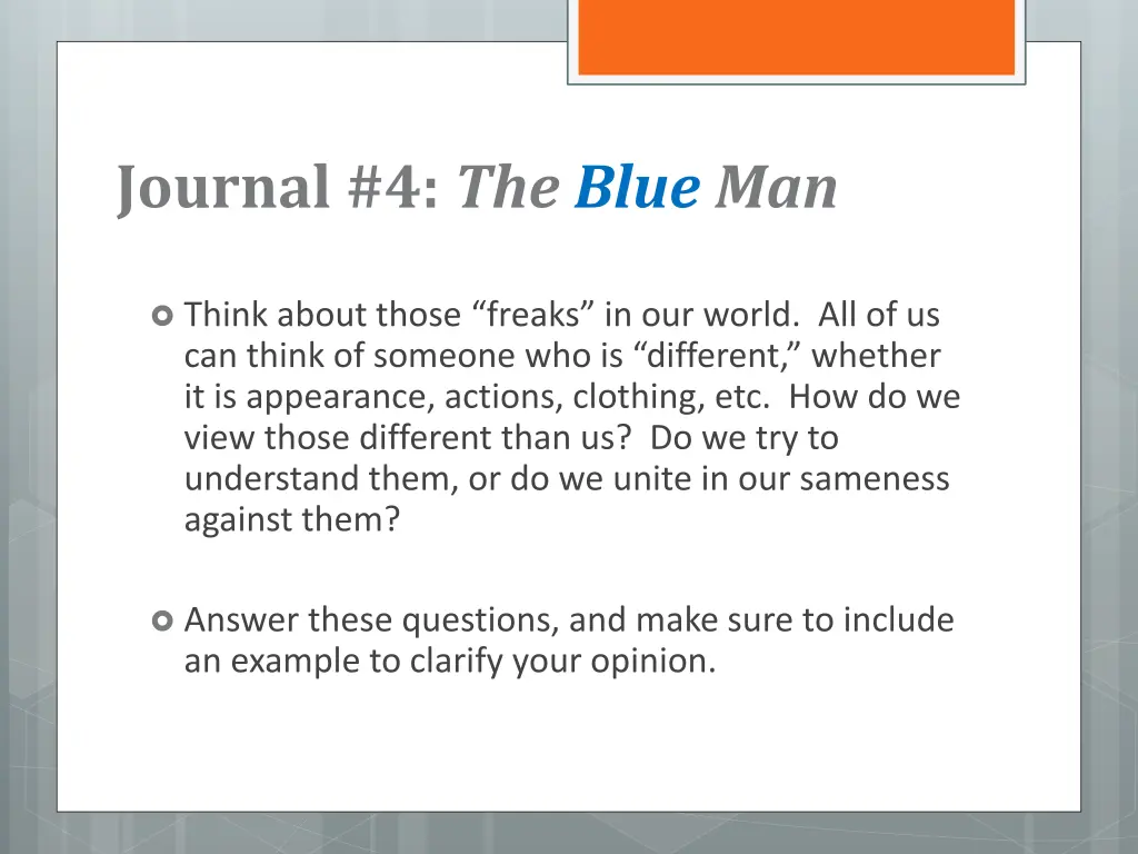 journal 4 the blue man