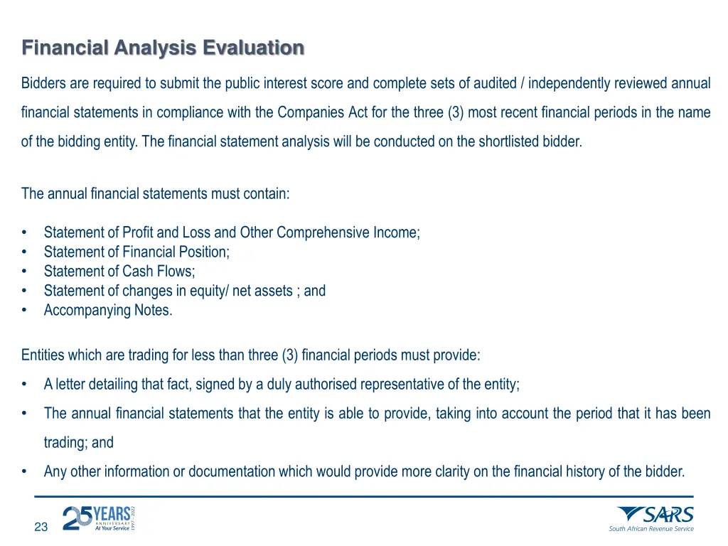 financial analysis evaluation